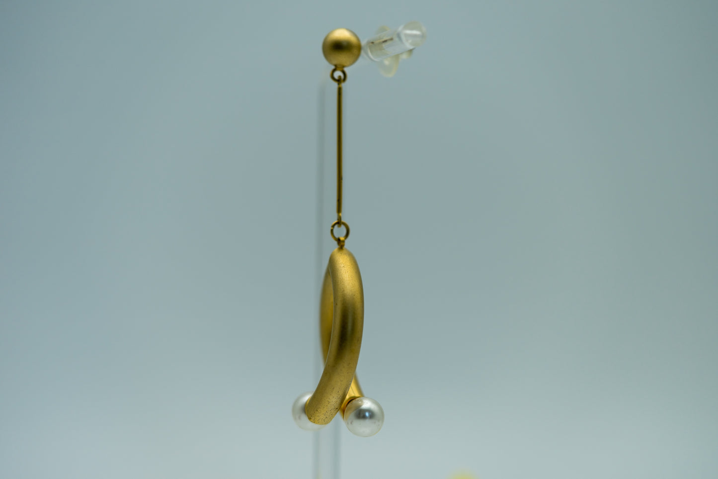 Golden Pearl Halo Earrings